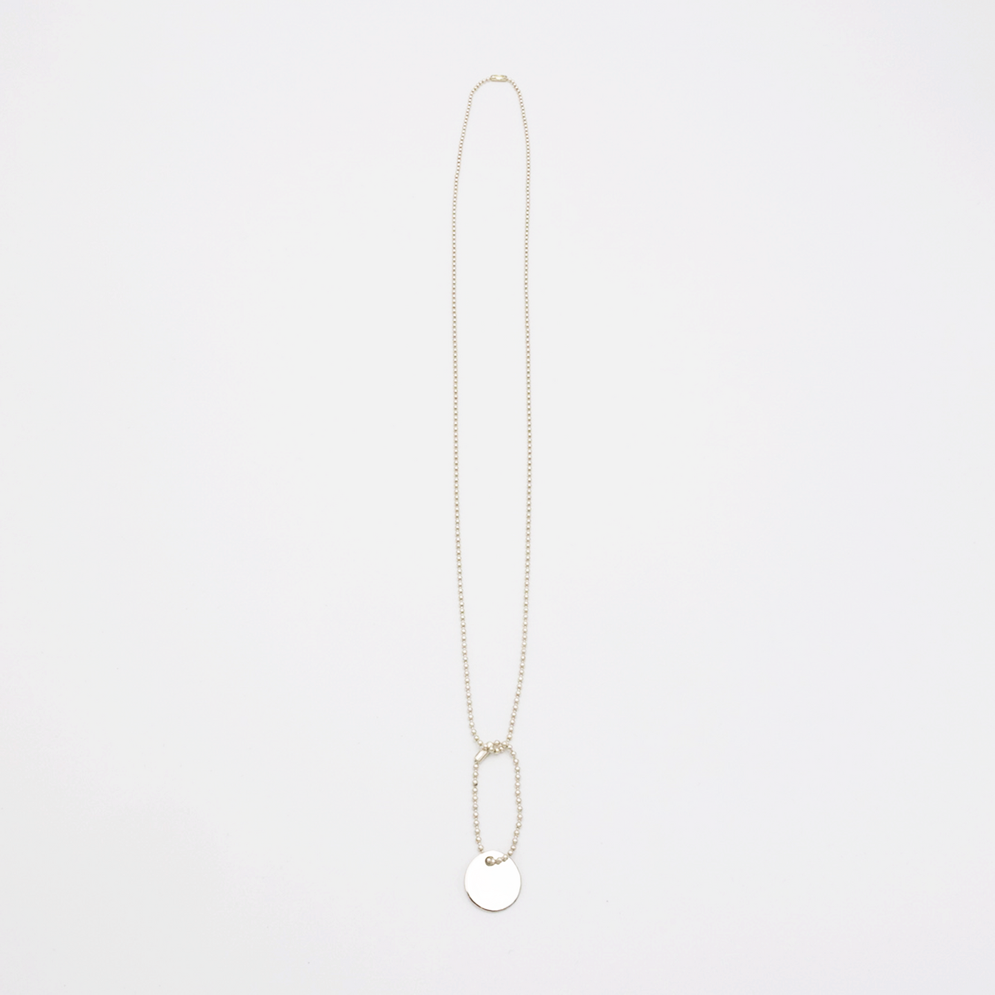 Round-M ID Tag Ball-Chain Necklace