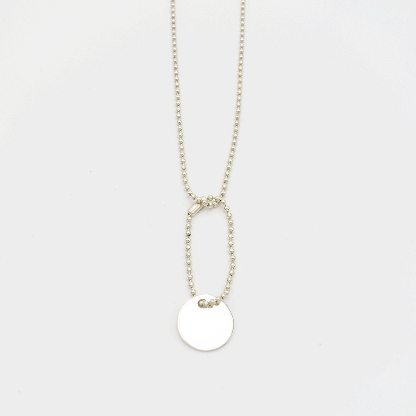 Round-M ID Tag Ball-Chain Necklace
