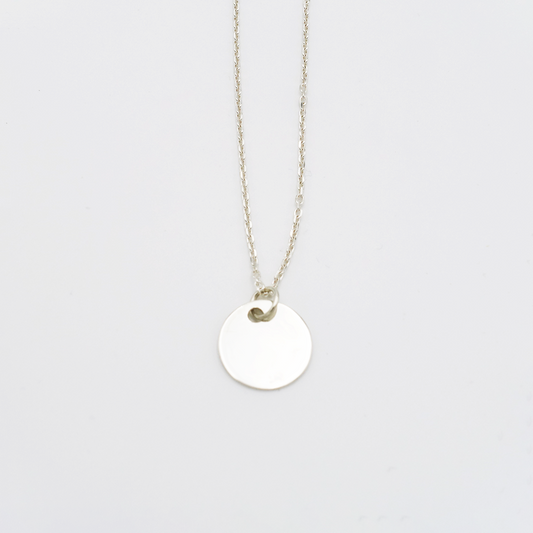 Round-M ID Tag Narrow Chain Necklace