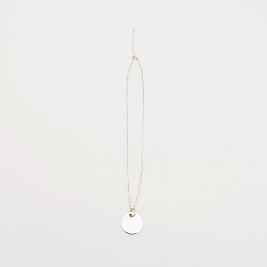 Round-M ID Tag Narrow Chain Necklace