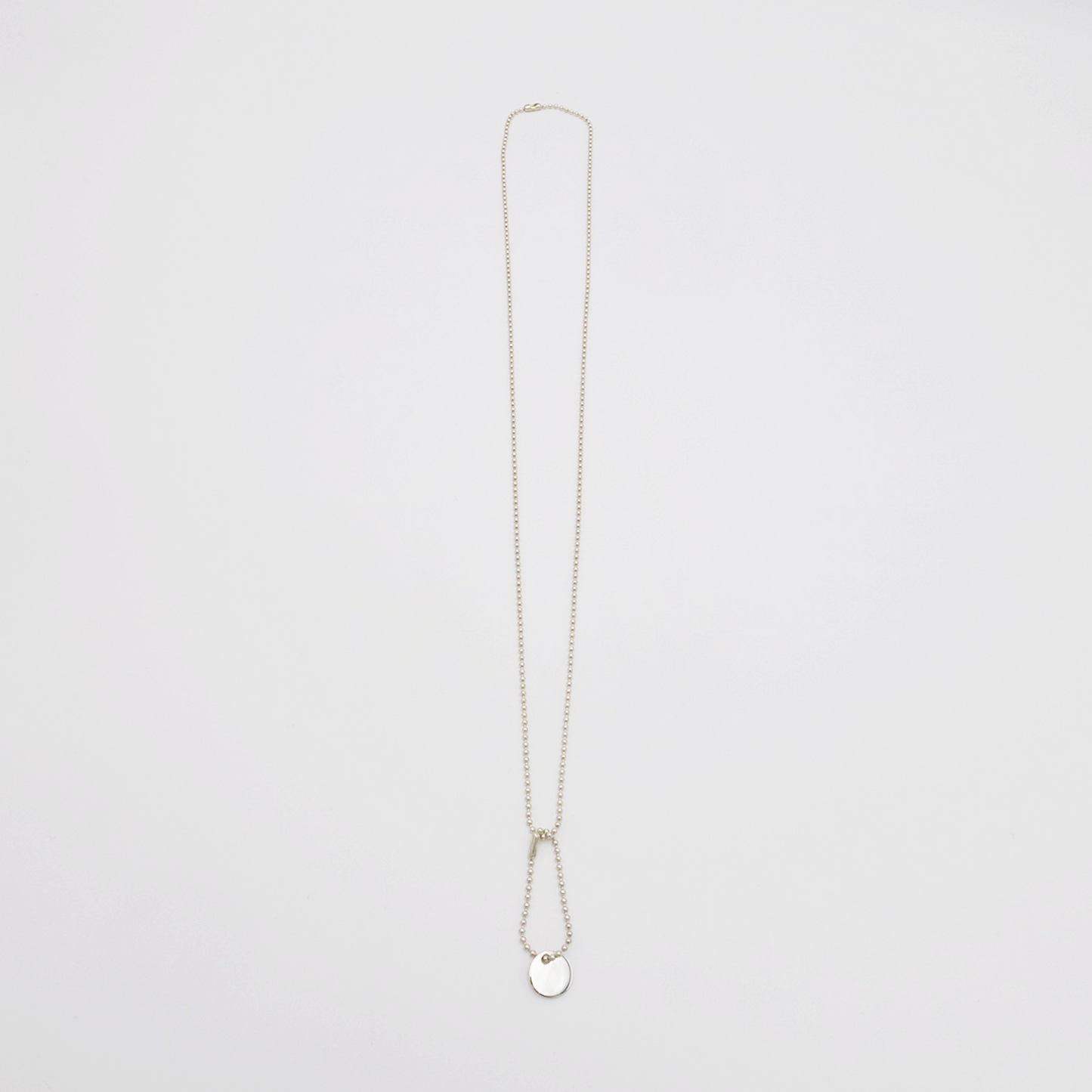 Round-S ID Tag Ball-Chain Necklace