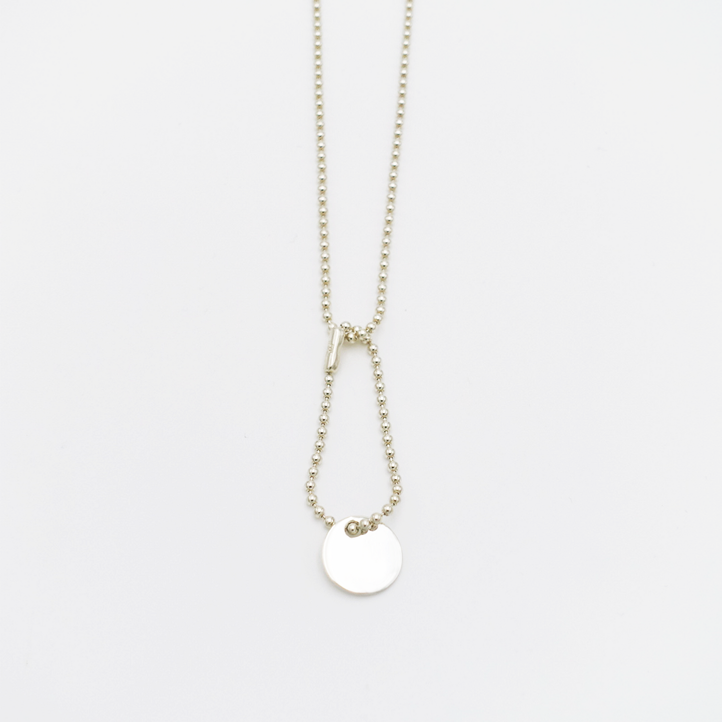 Round-S ID Tag Ball-Chain Necklace