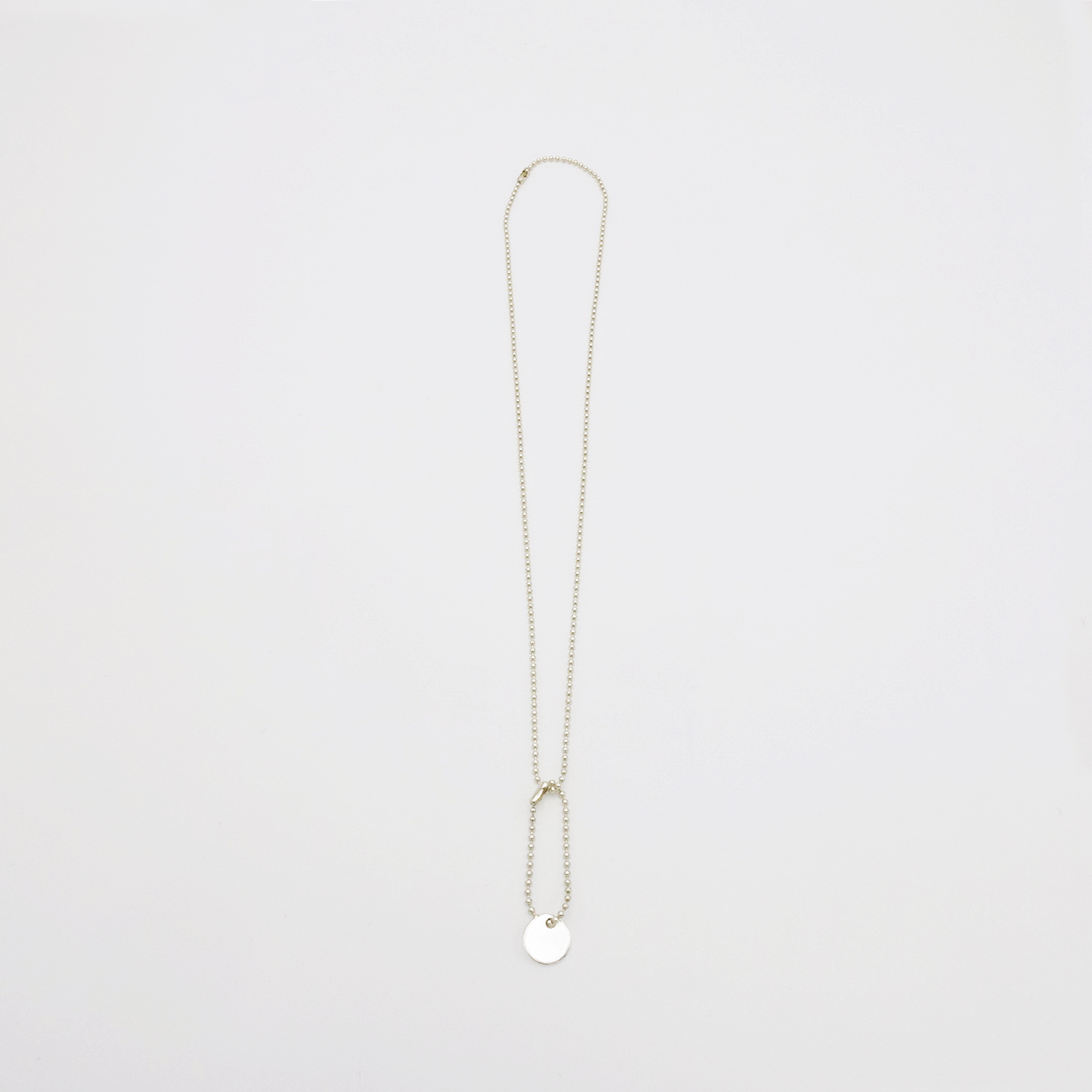 Round-S ID Tag Ball-Chain Necklace