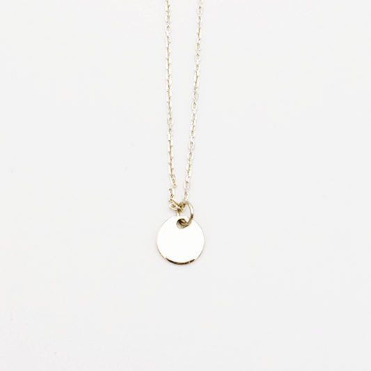Round-S ID Tag Narrow Chain Necklace