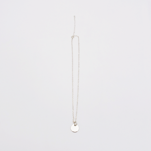 Round-S ID Tag Narrow Chain Necklace