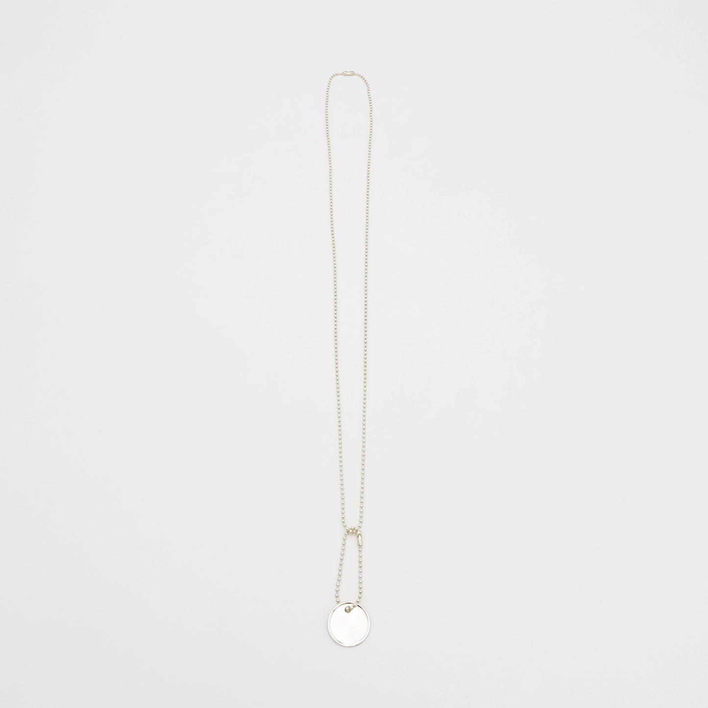 Coin-M ID Tag Ball-Chain Necklace