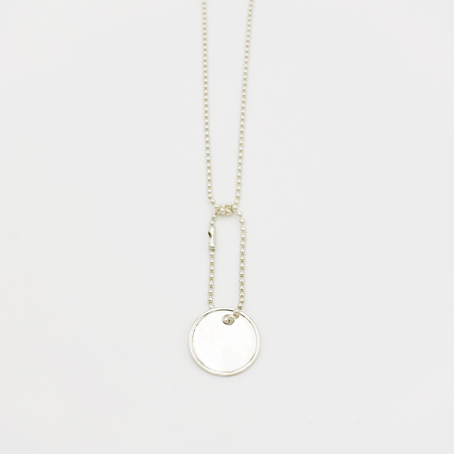 Coin-M ID Tag Ball-Chain Necklace