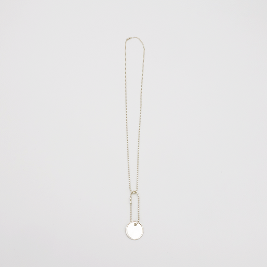 Coin-M ID Tag Ball-Chain Necklace