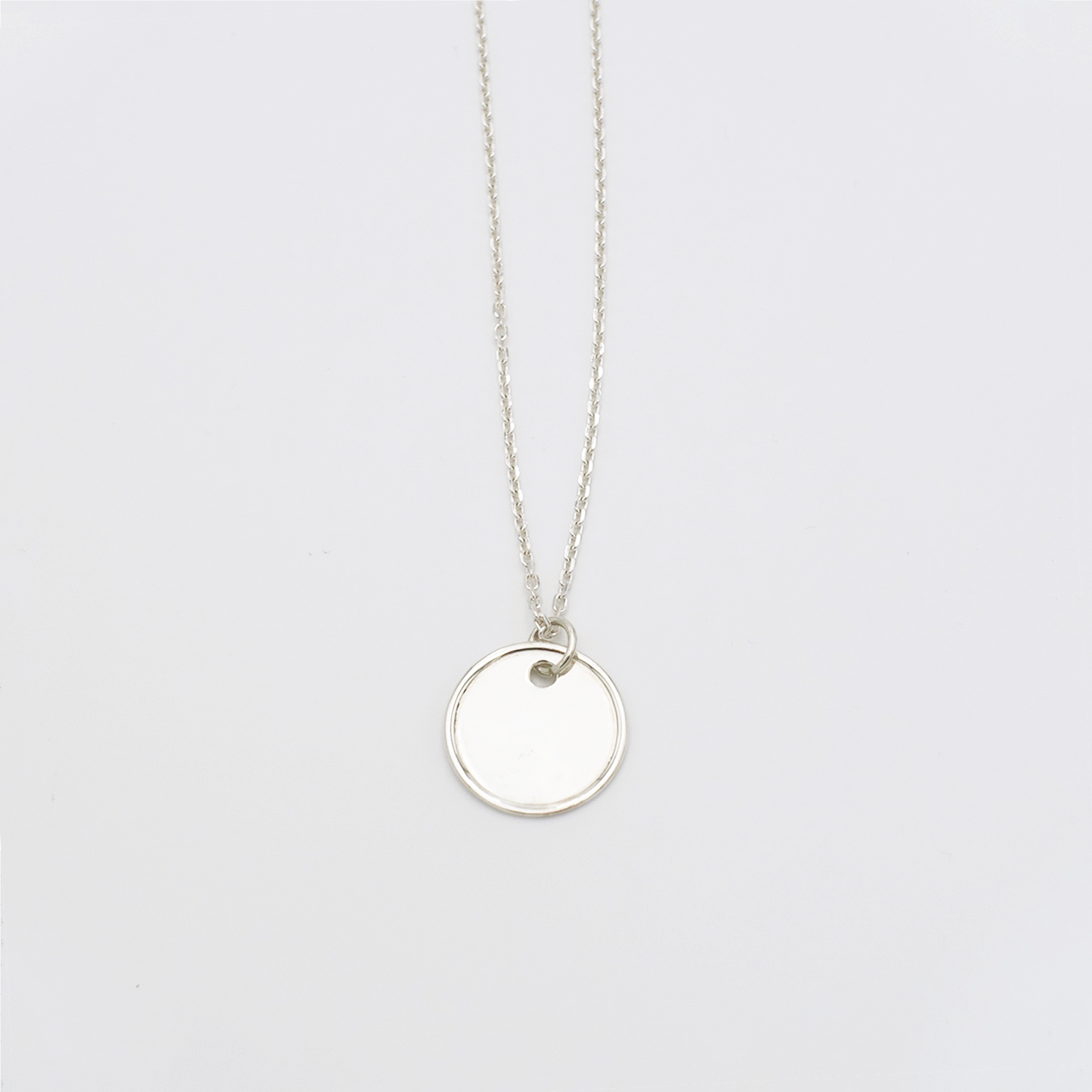 Coin-M ID Tag Narrow Chain Necklace