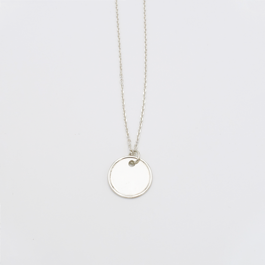 Coin-M ID Tag Narrow Chain Necklace
