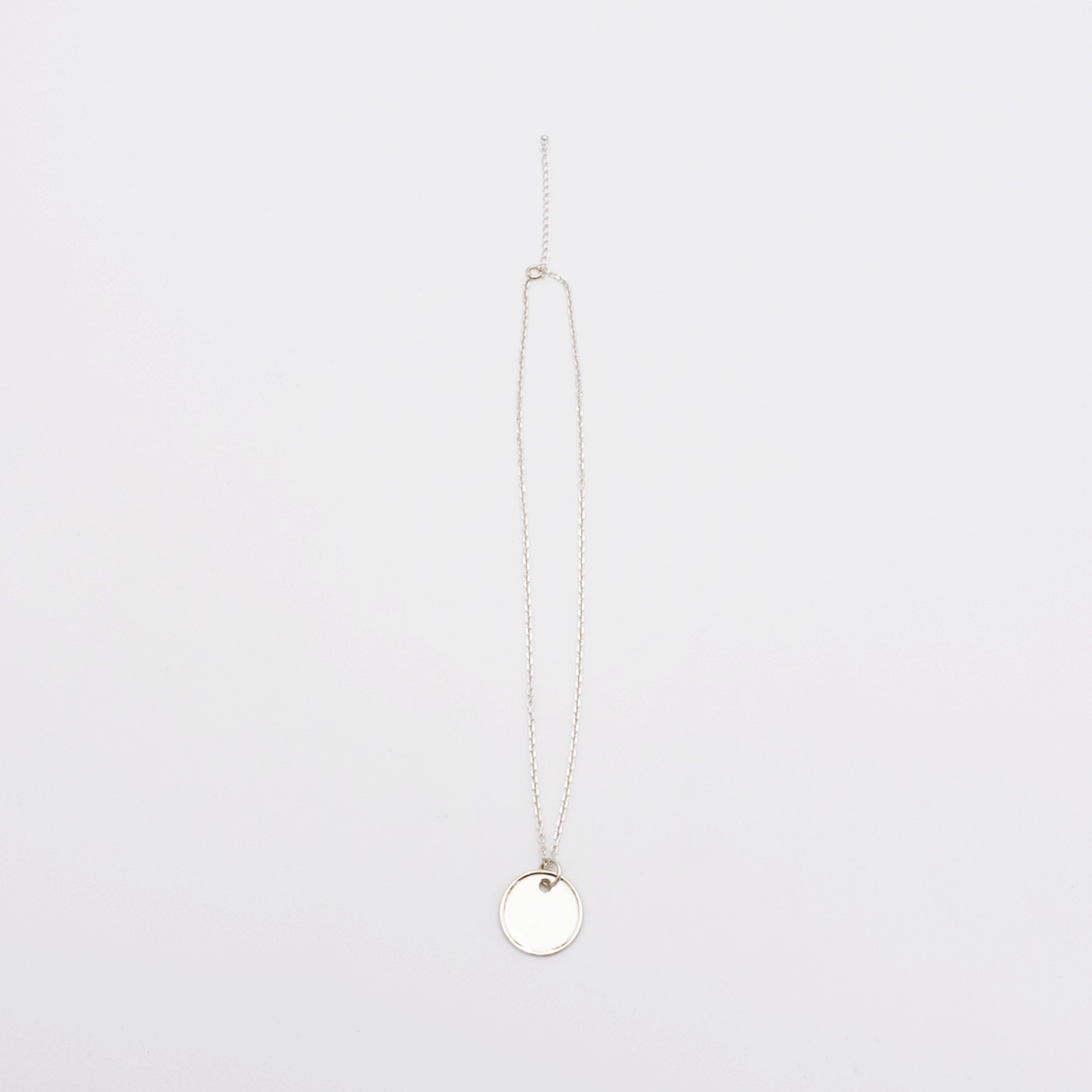 Coin-M ID Tag Narrow Chain Necklace