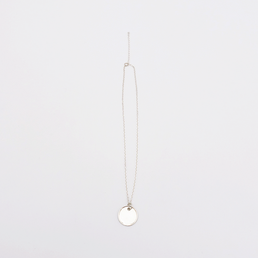 Coin-M ID Tag Narrow Chain Necklace