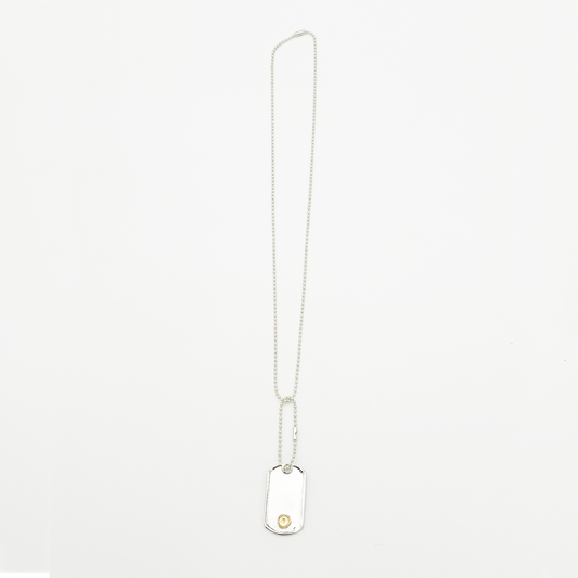Frame-Gold Seal XM ID Tag Ball-Chain Necklace