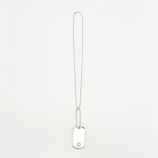 Frame-Gold Seal XM ID Tag Ball-Chain Necklace