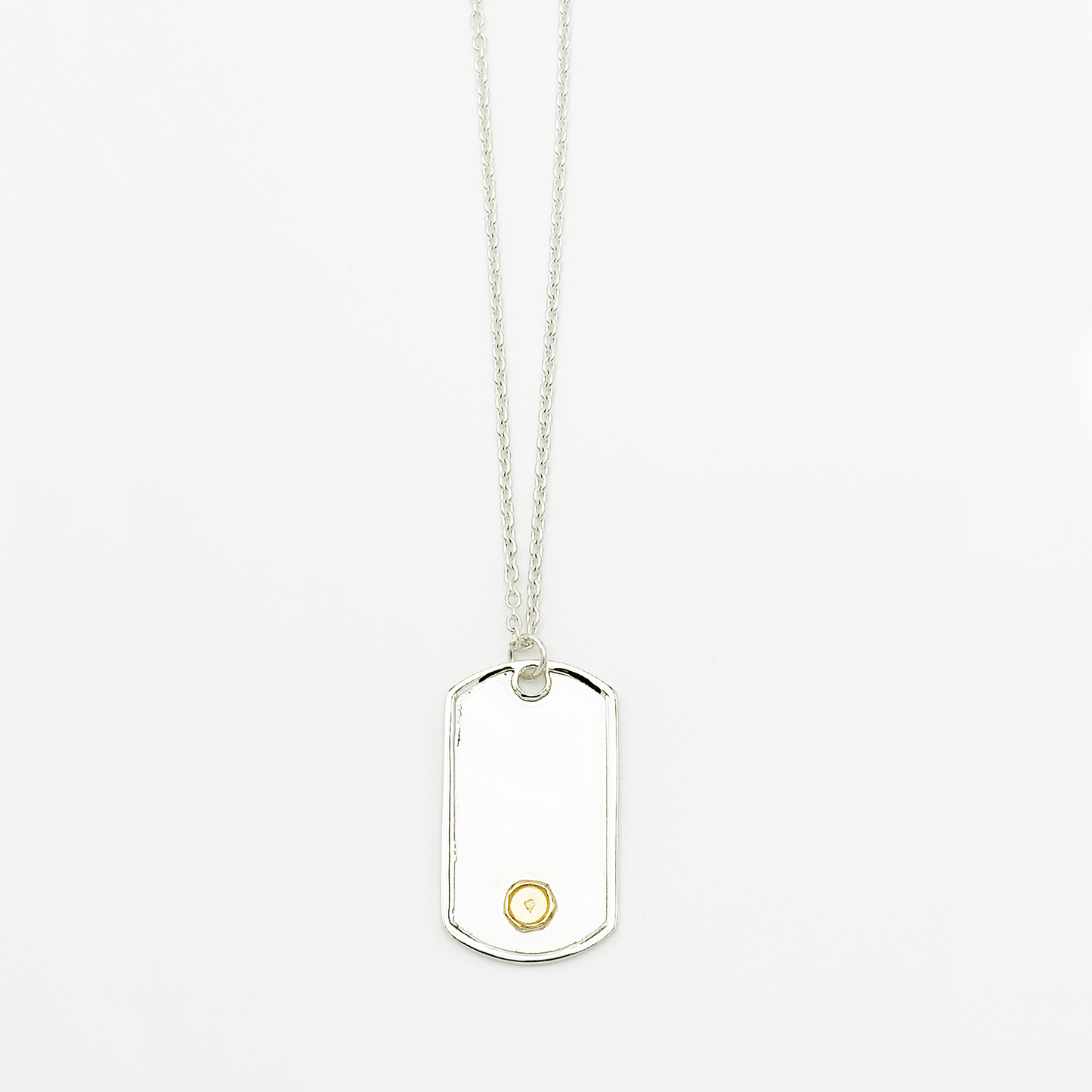 Frame-Gold Seal XM ID Tag Chain Necklace