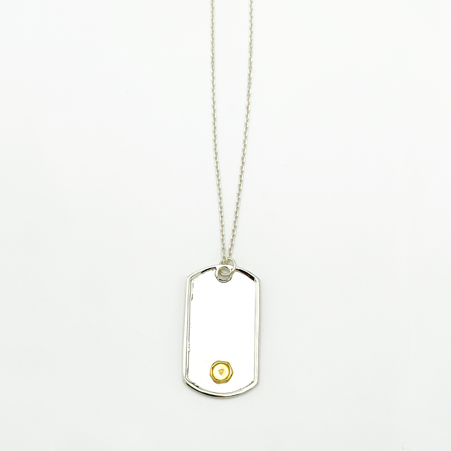 Frame- Gold Seal XM ID Tag Narrow Chain Necklace