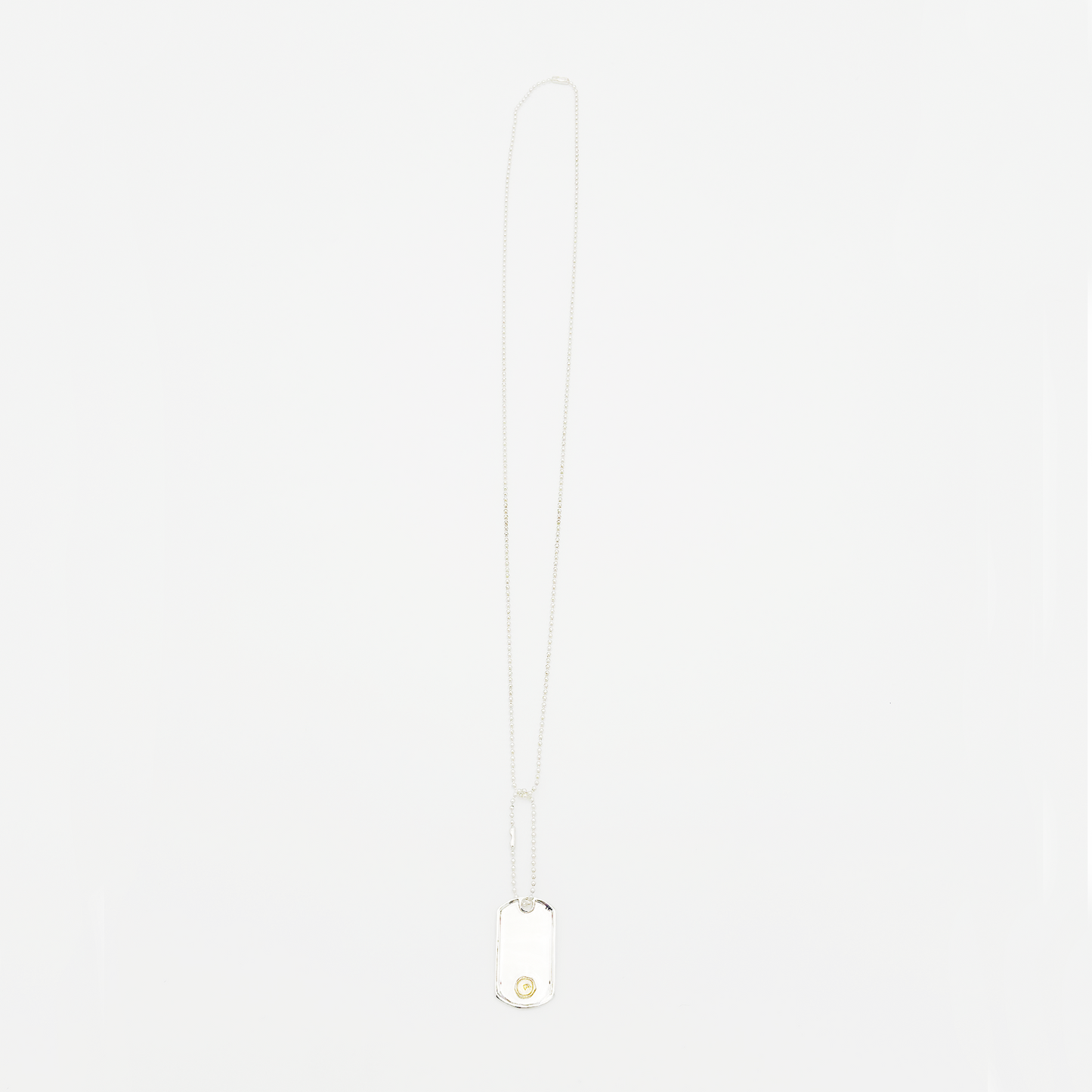 Frame-Gold Seal M ID Tag Ball-Chain Necklace