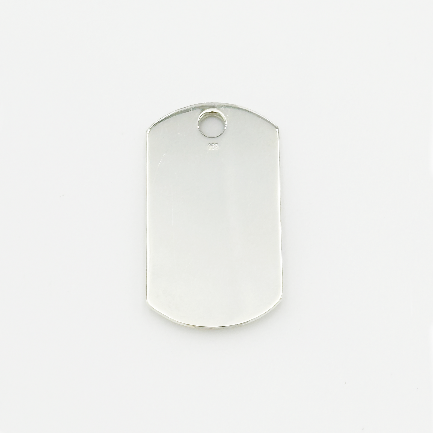 Plate- Gold Seal M ID Tag Narrow Chain Necklace