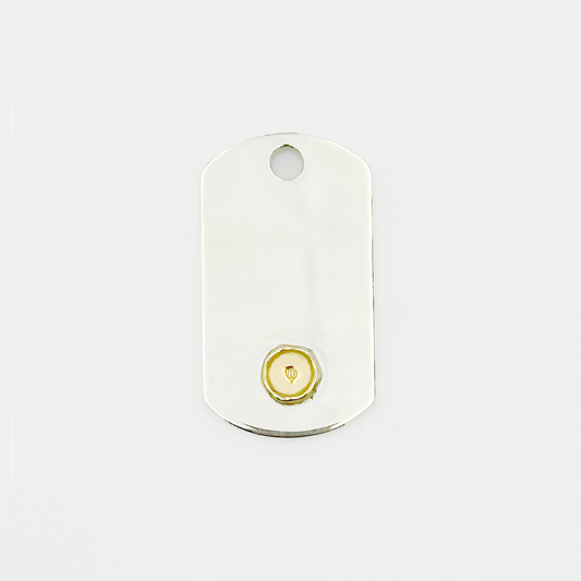 Plate Gold Seal - M ID Tag