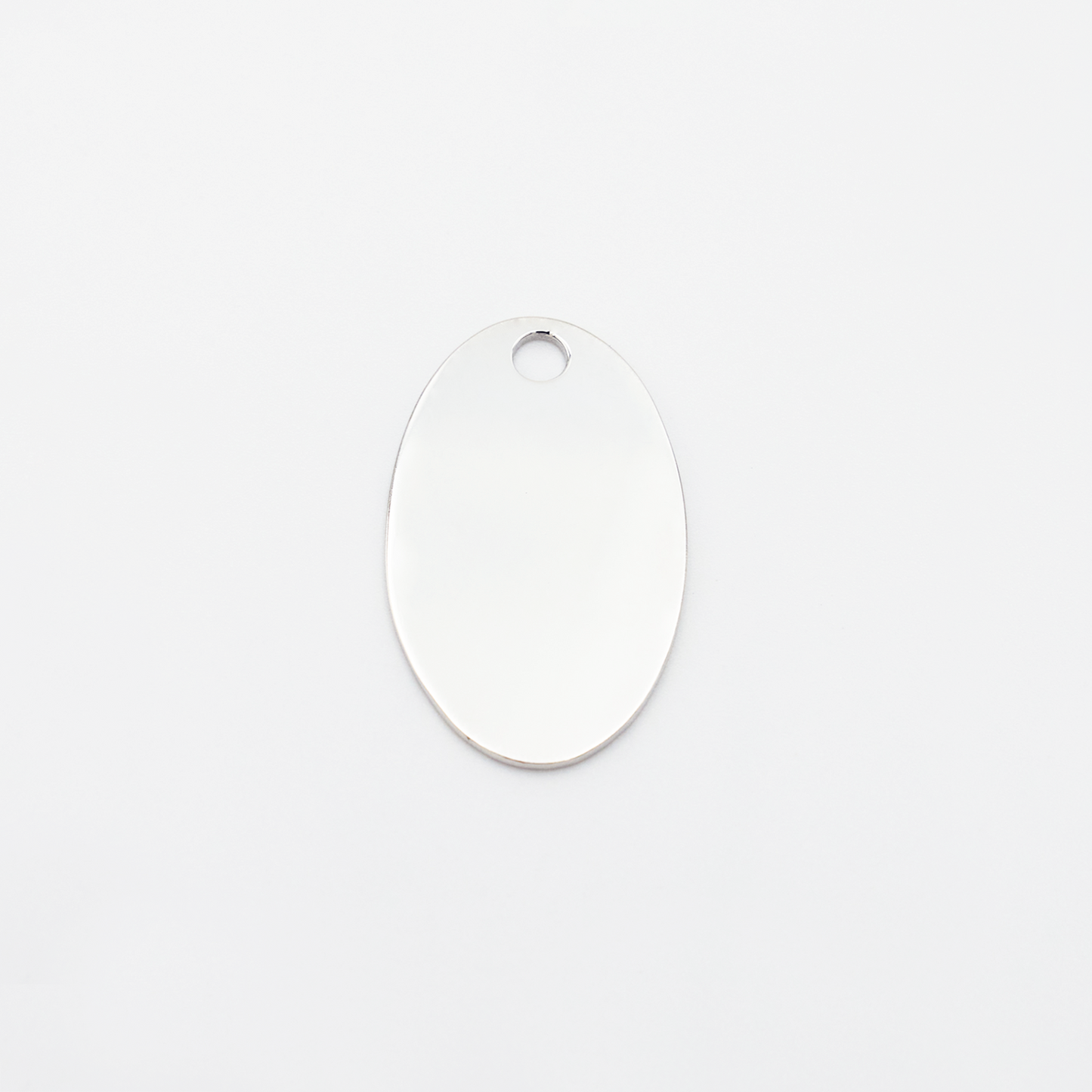 Oval-M ID Tag Ball-Chain Necklace