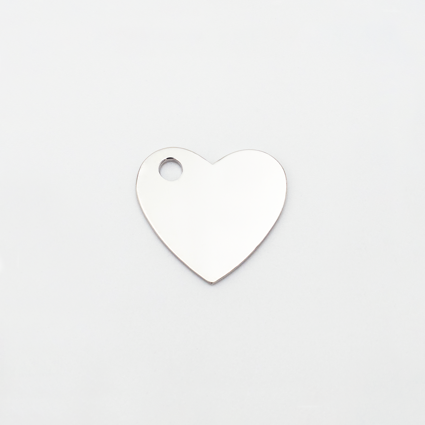 Heart-M ID Tag Narrow Chain Necklace