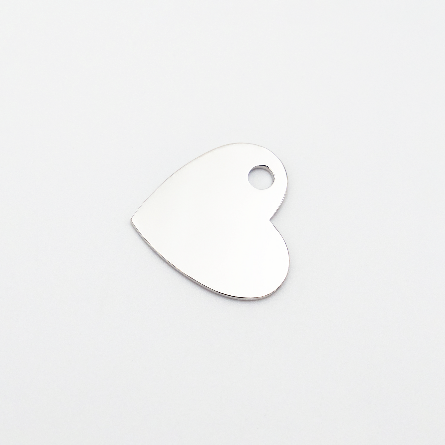 Heart-M ID Tag Narrow Chain Necklace