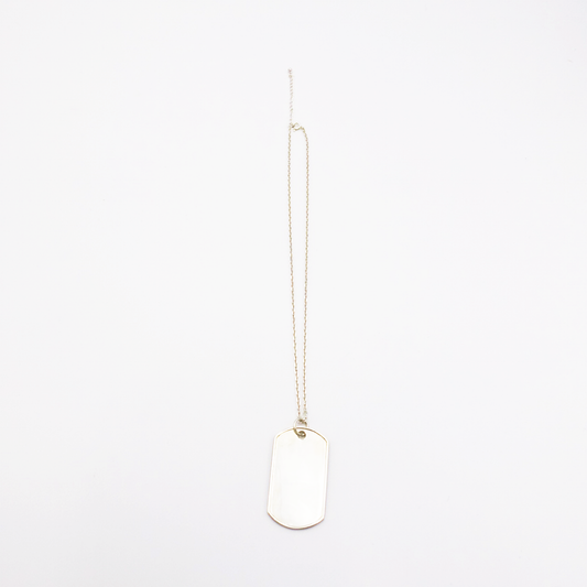 Frame-XM ID Tag Narrow Chain Necklace
