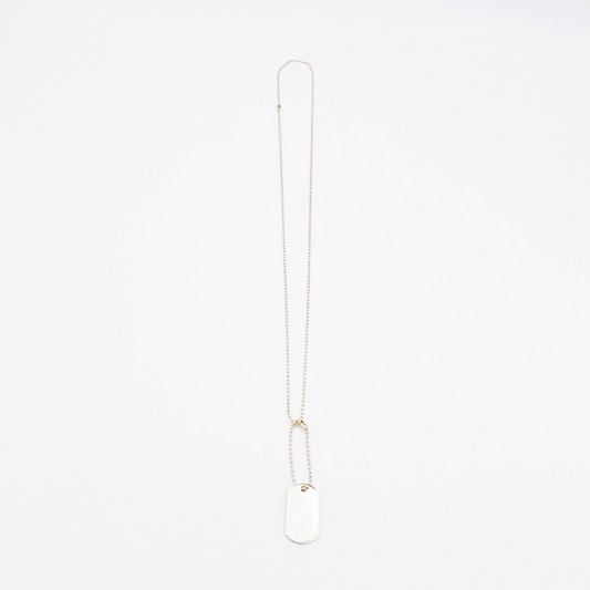 Frame-M ID Tag Ball-Chain Necklace