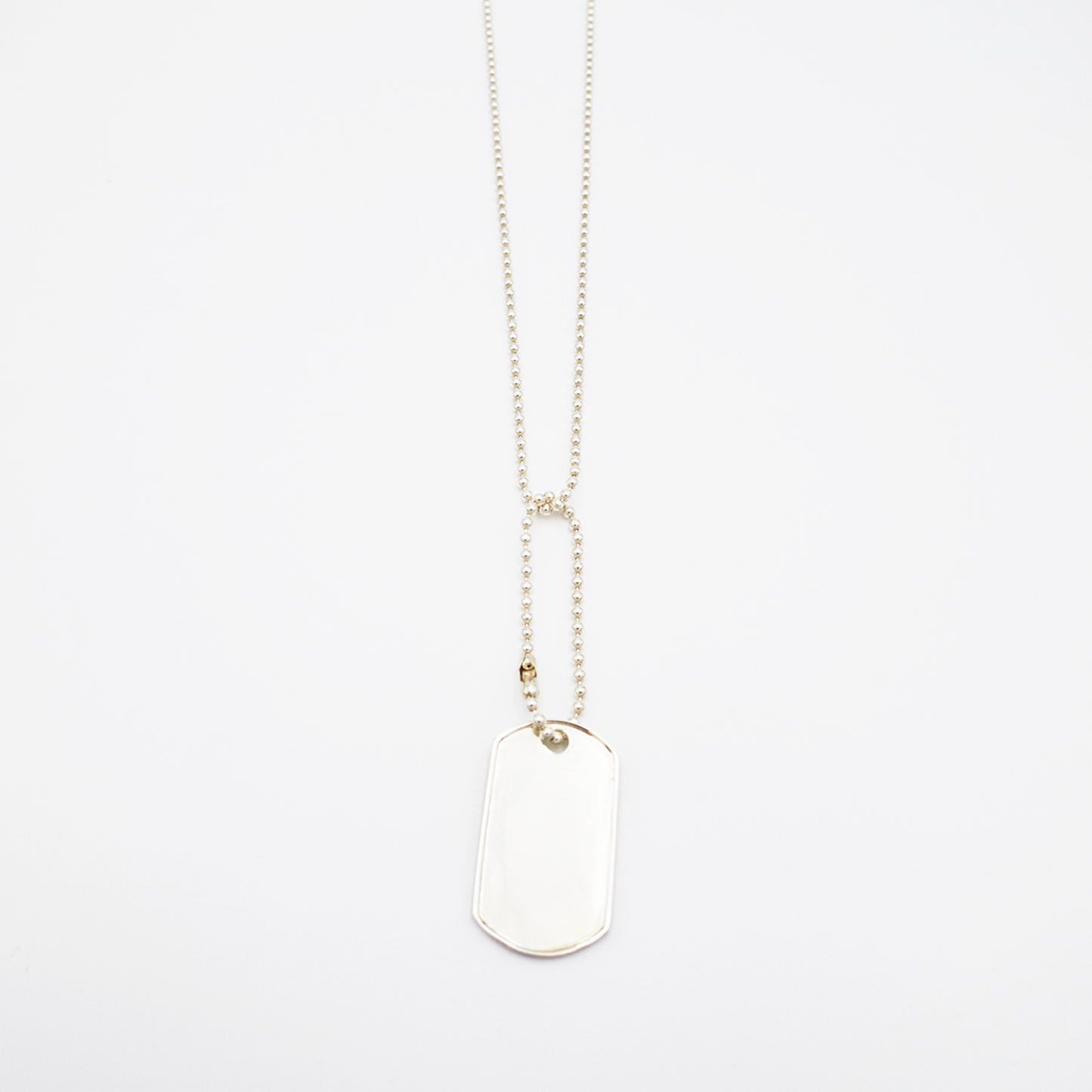 Frame-M ID Tag Ball-Chain Necklace