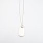 Frame-M ID Tag Narrow Chain Necklace