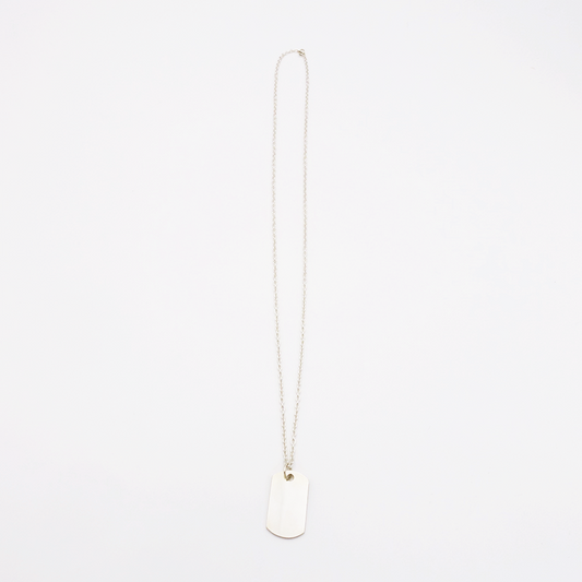 Plate-M ID Tag Chain Necklace
