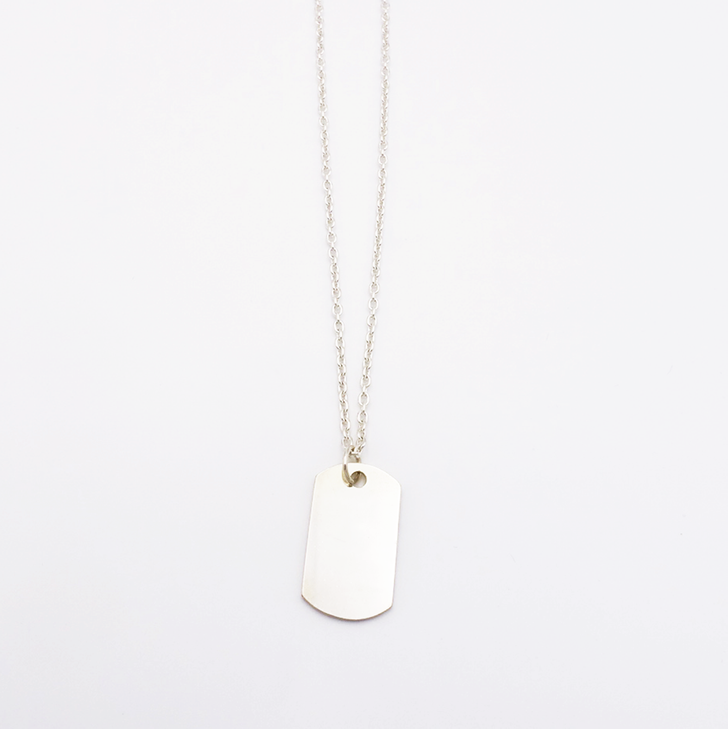 Plate-M ID Tag Chain Necklace