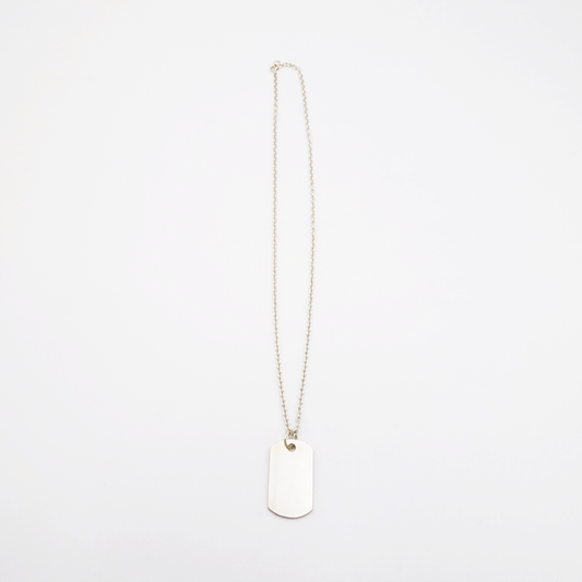 Plate-M ID Tag Chain Necklace