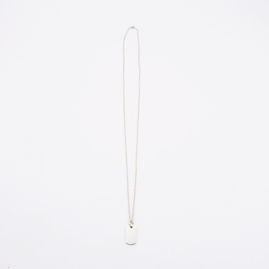 Plate-S ID Tag Chain Necklace