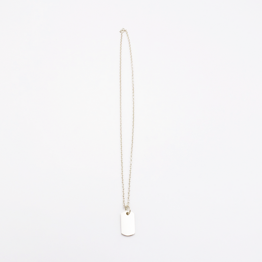 Plate-S ID Tag Chain Necklace