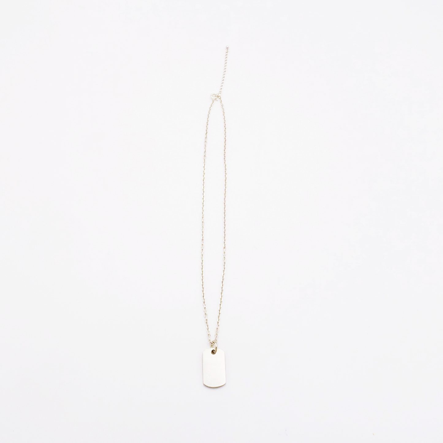 Plate-S ID Tag Narrow Chain Necklace