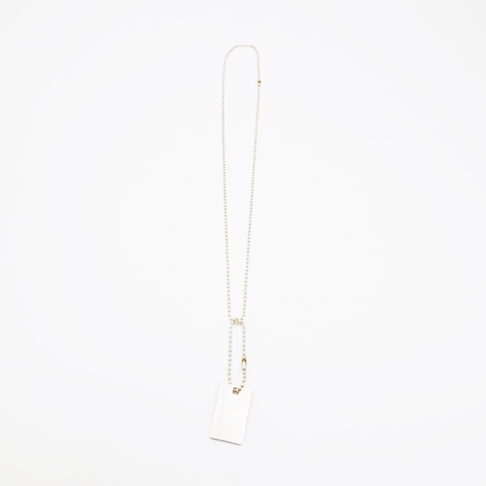 Square-M ID Tag Ball-Chain Necklace