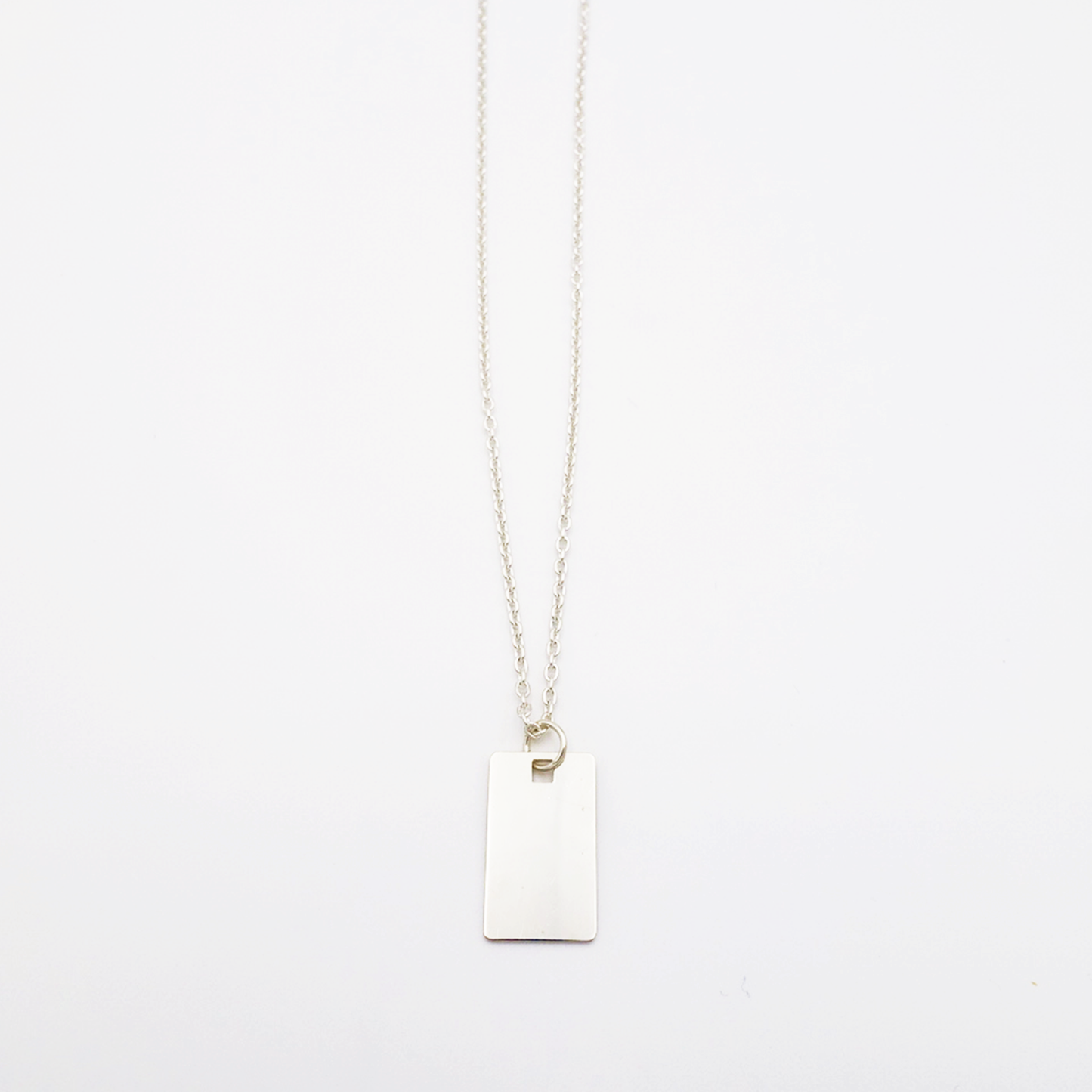 Square-M ID Tag Chain Necklace