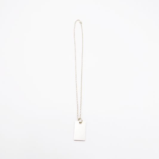 Square-M ID Tag Chain Necklace