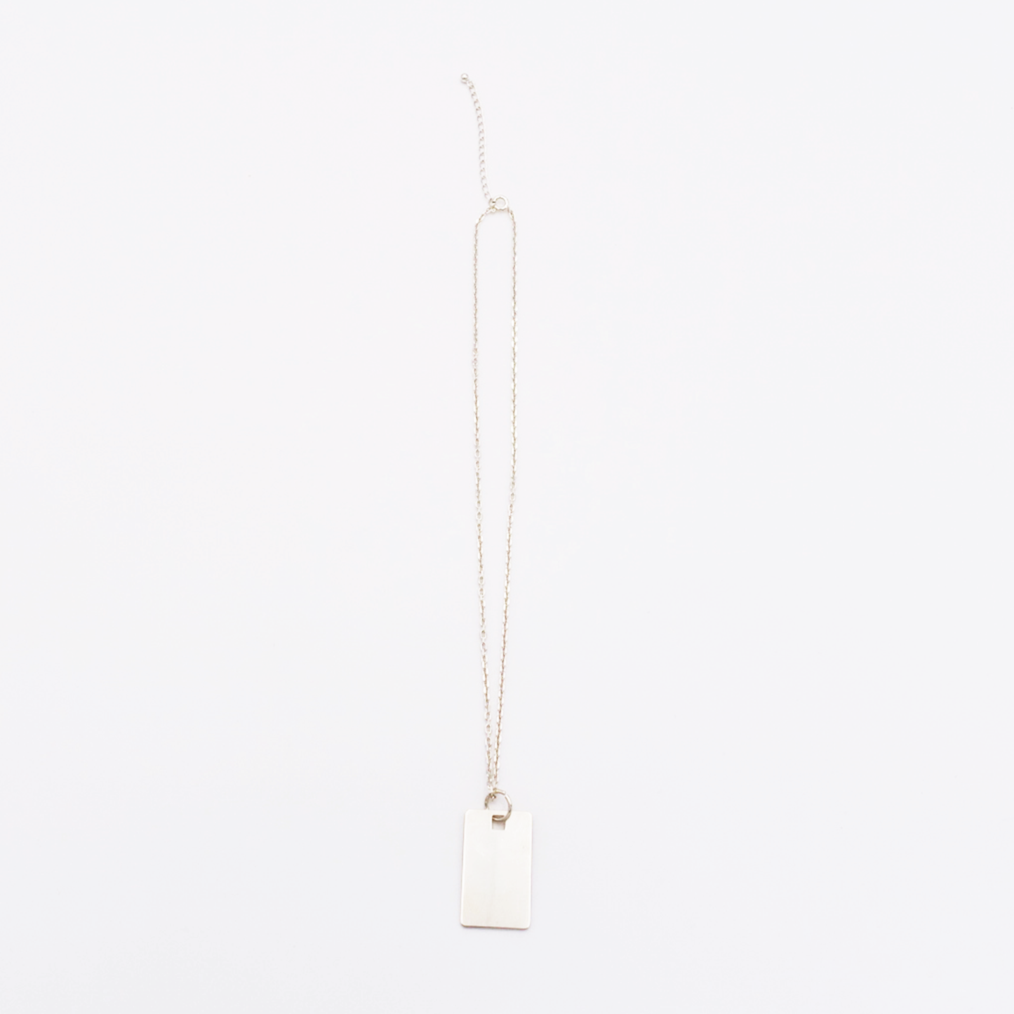 Square-M ID Tag Narrow Chain Necklace