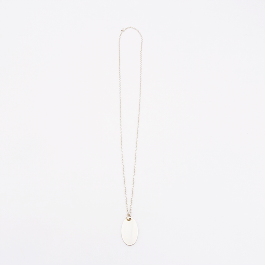 Oval-M ID Tag Chain Necklace