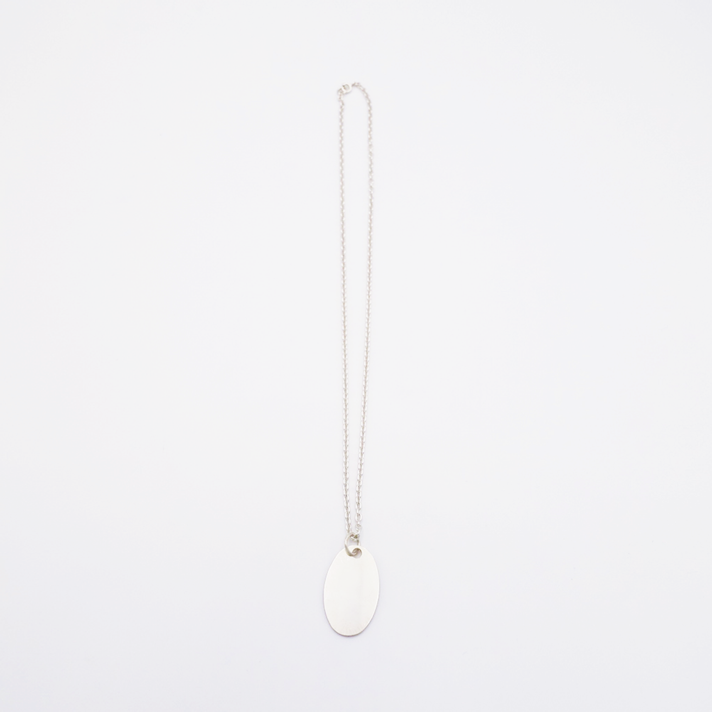 Oval-M ID Tag Chain Necklace