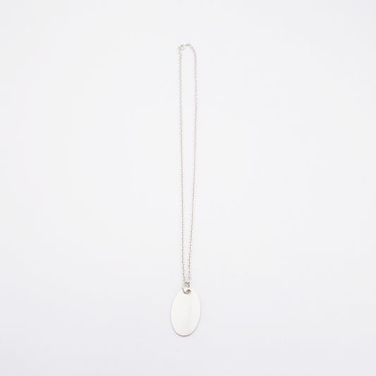 Oval-M ID Tag Chain Necklace