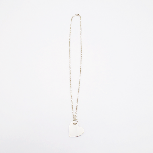 Heart-M ID Tag Chain Necklace