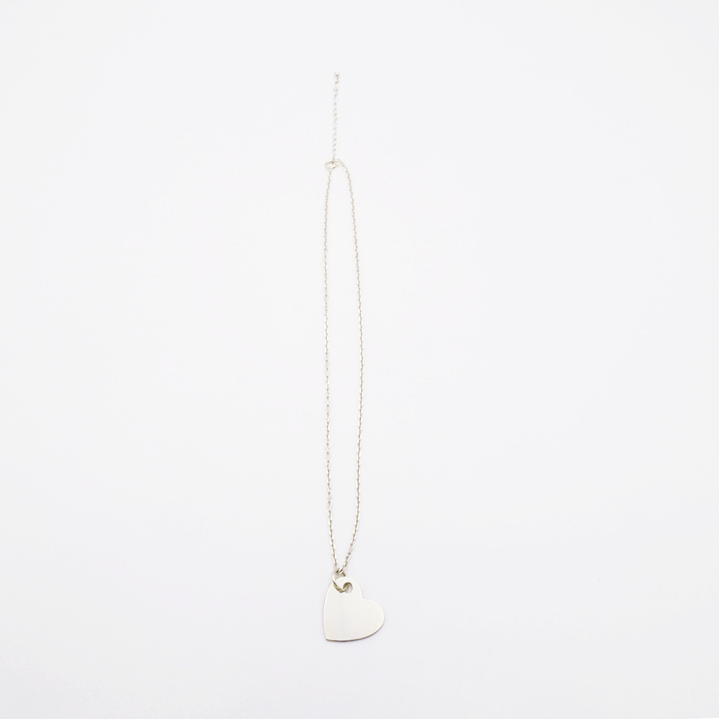Heart-M ID Tag Narrow Chain Necklace