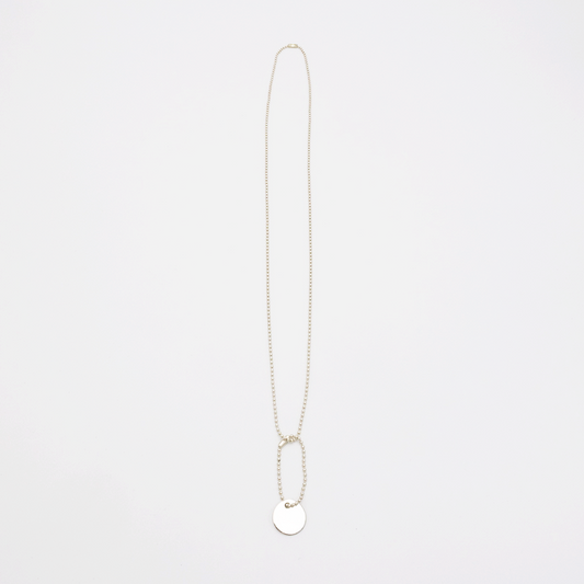 Round-M ID Tag Ball-Chain Necklace