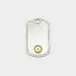 Frame-Gold Seal M ID Tag Chain Necklace