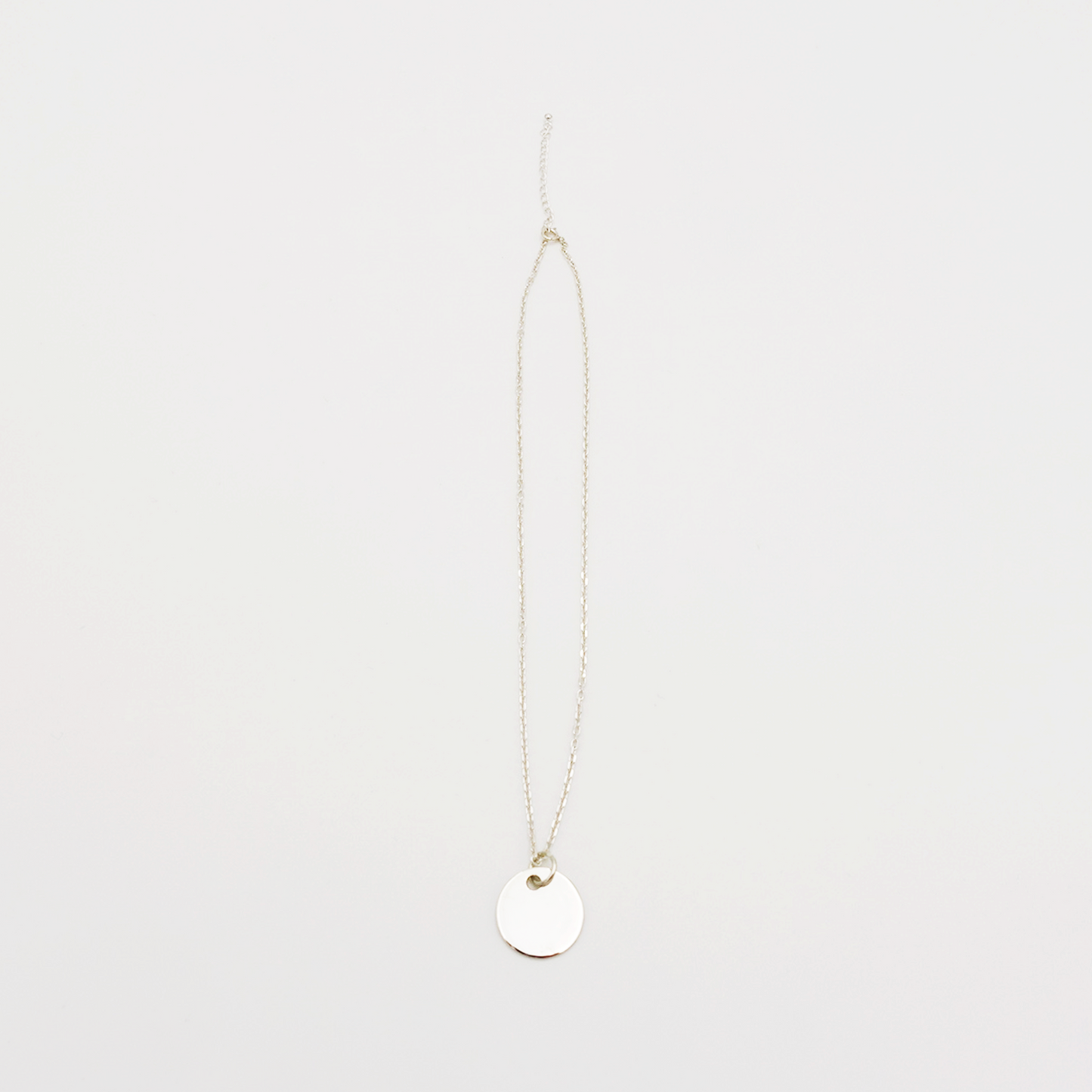 Round-M ID Tag Narrow Chain Necklace