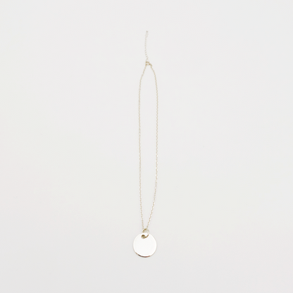 Round-M ID Tag Narrow Chain Necklace