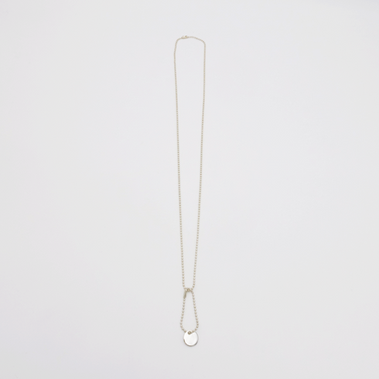 Round-S ID Tag Ball-Chain Necklace
